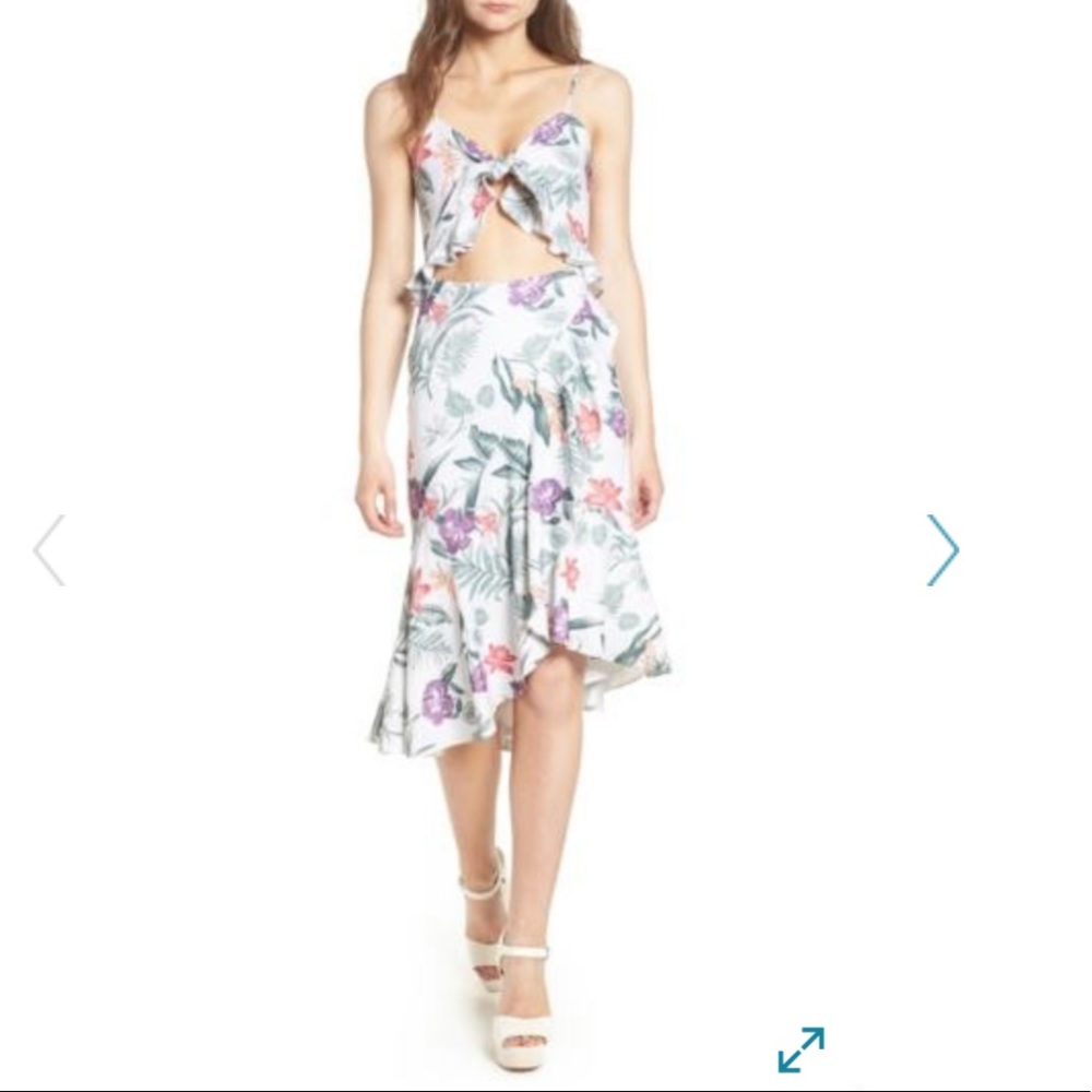 WAYF Mahari Cutout MIDI Dress